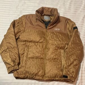 Dior Tan Monogram Puffer Jacket